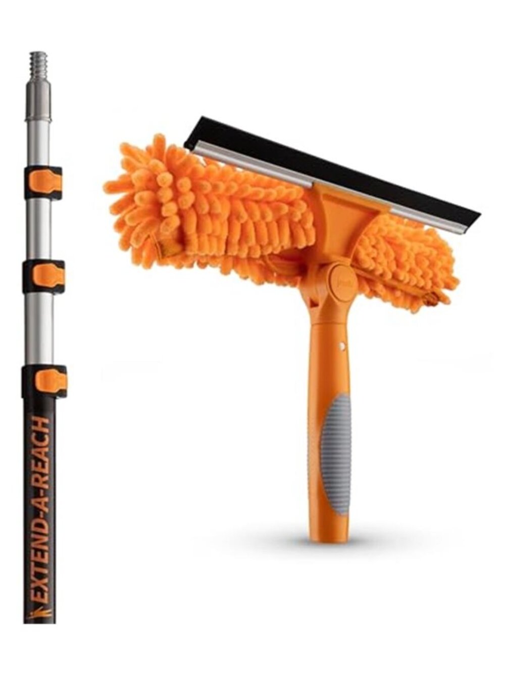 4-12 ft Window Washing Kit with Extension Pole (20+ Foot Reach)